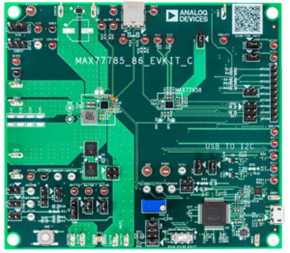 MAX77785EVKIT/MAX77786EVKIT Top View