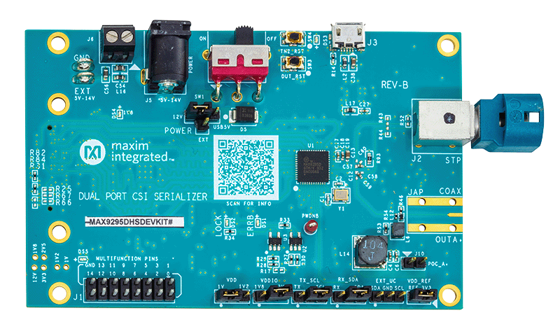 MAX9295DEVKIT Board Photo Top View