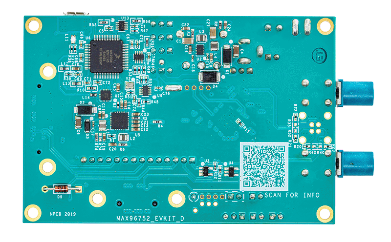 MAX96752EVKIT Board Photo Bottom View