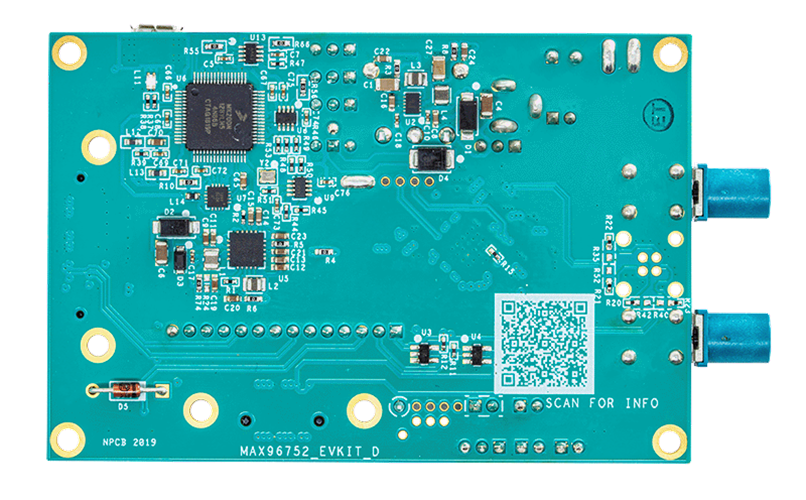 MAX96752EVKIT Board Photo Bottom View