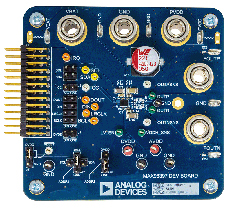MAX98397EVKIT Board Photo Top