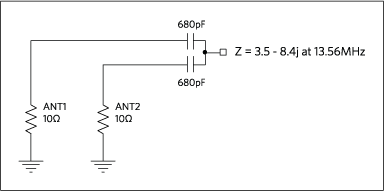 Example design antenna for MAX66300