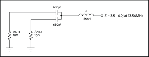 Example design antenna for MAX66300
