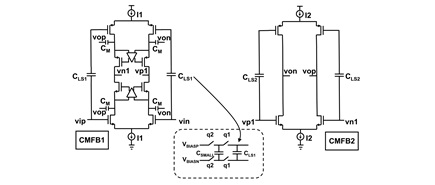 MDAC1 amplifier transistor level implementation details