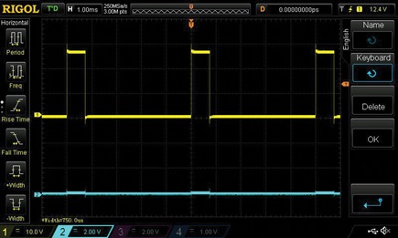 Figure 4. Positive glitch filtering.
