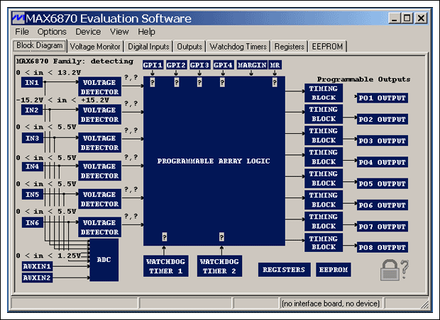 图5. MAX6870编程界面