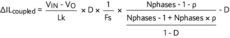 Equation 2. Current ripple in a buck converter with coupled inductors.