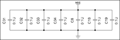 Figure 2. Decoupling capacitors.