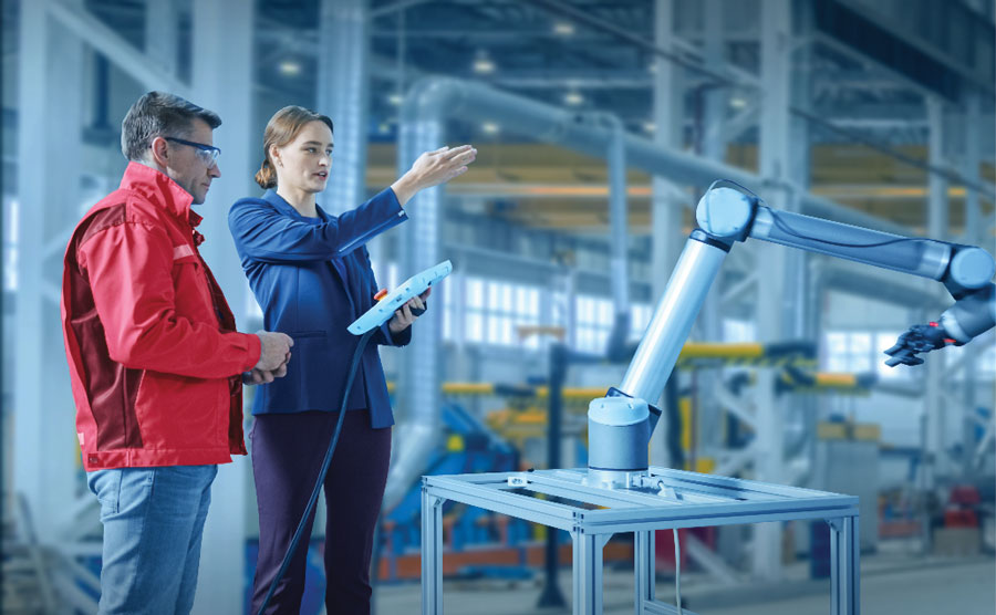 Figure 3. Humans and cobots can work hand in hand.