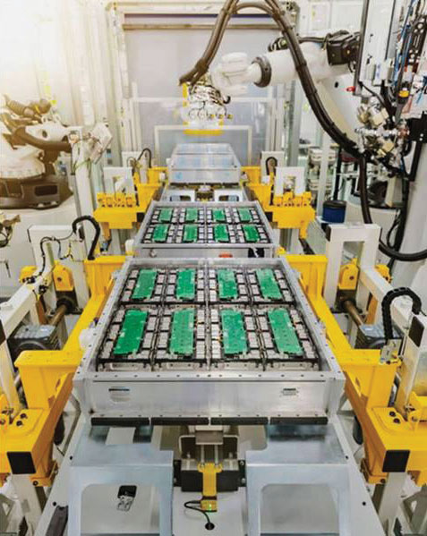 Figure 2. wBMS technology eliminates the signal wiring harness to enable automated, robotic production of complete battery packs.