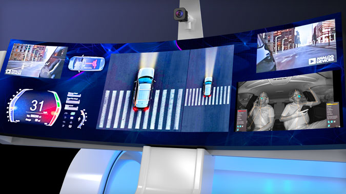 Unified Car pillar to pillar display