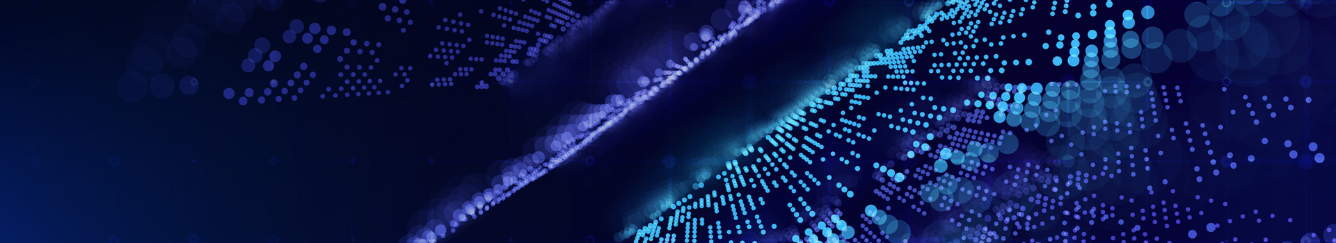 Two diagonal streams of glowing blue and purple dots.