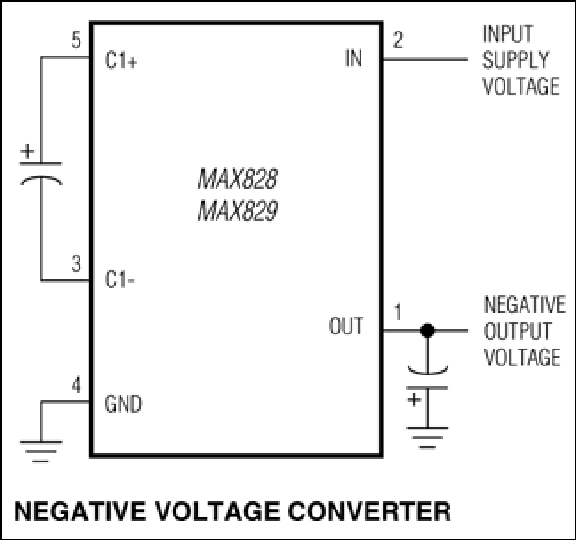 MAX828、MAX829：典型工作电路