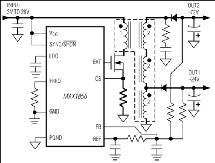 MAX1856：典型工作电路