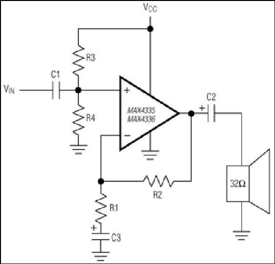 MAX4335、MAX4336、MAX4337、MAX4338：典型工作电路