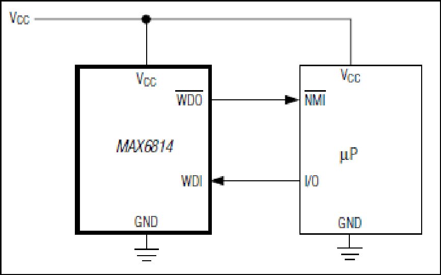 MAX6814：典型工作电路