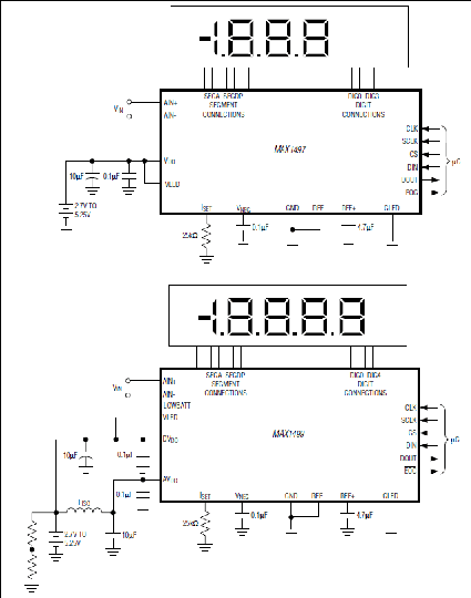 MAX1497、MAX1499：典型工作电路