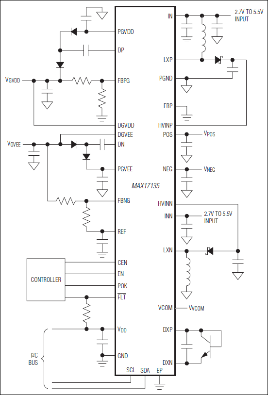 MAX17135: Simplified Operating Circuit