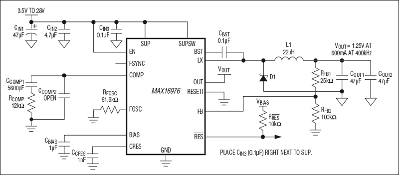 MAX16976：典型应用电路