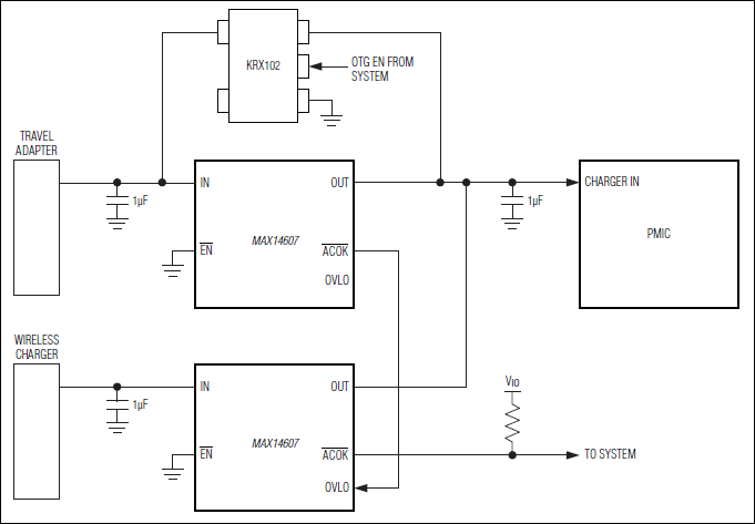 MAX14606, MAX14607: Typical Operating Circuit