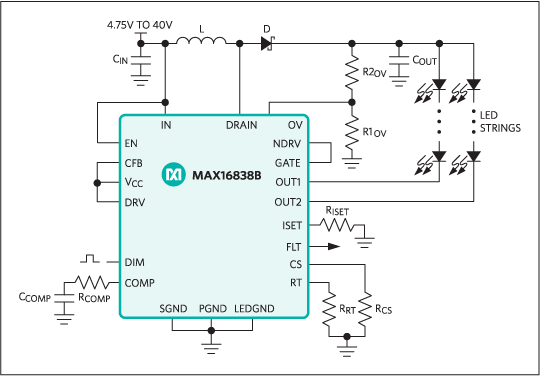 MAX16838B:System Block Diagram