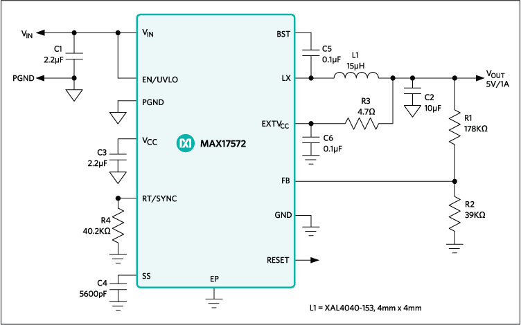MAX17572: Typical Application Circuit
