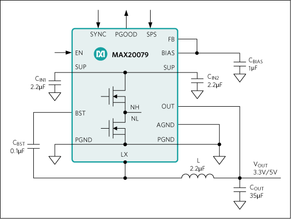 MAX20079: Typical Application Circuit