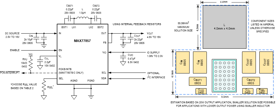 MAX77857 Simplified Application Circuit