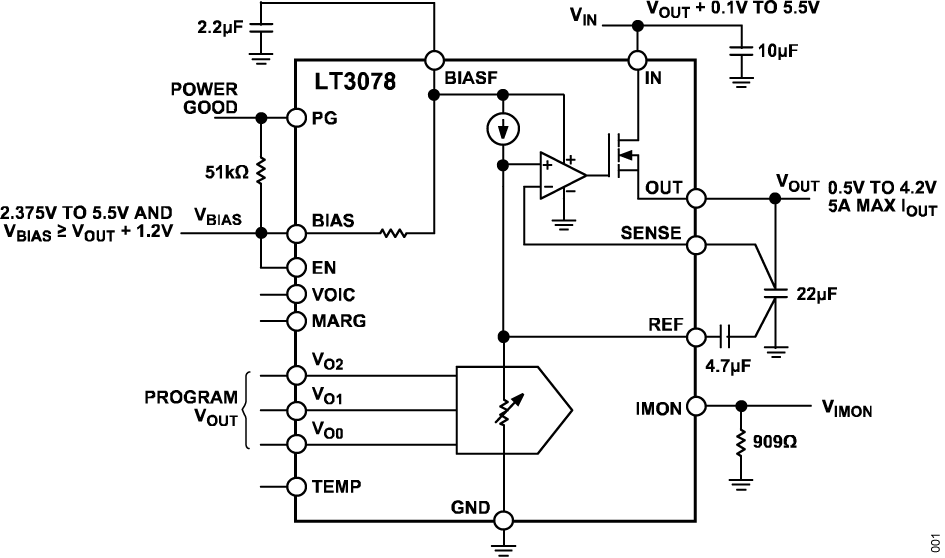 LT3078 Application Circuit