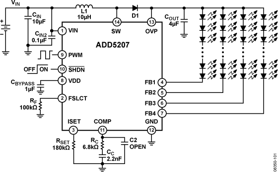 ADD5207 Typical Application Circuit