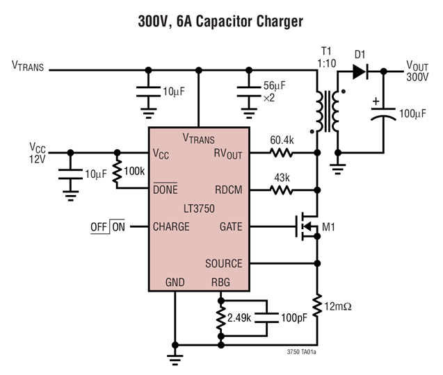 300V, 6A Capacitor Charger
