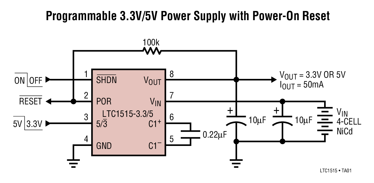Programmable 3.3V/5V Power Supply with Power-On Reset