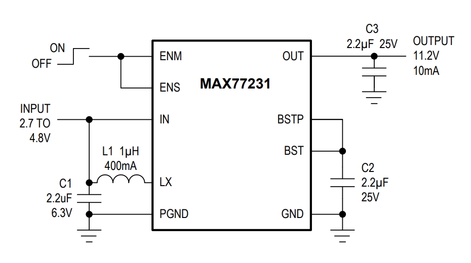 max77231 typical application circuit