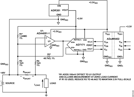 Alternate Galvanically Isolated Negative Rail Current Sense Circuit