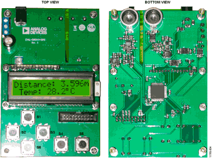Top View and Bottom View of EVAL-CN0343-EB1Z PCB