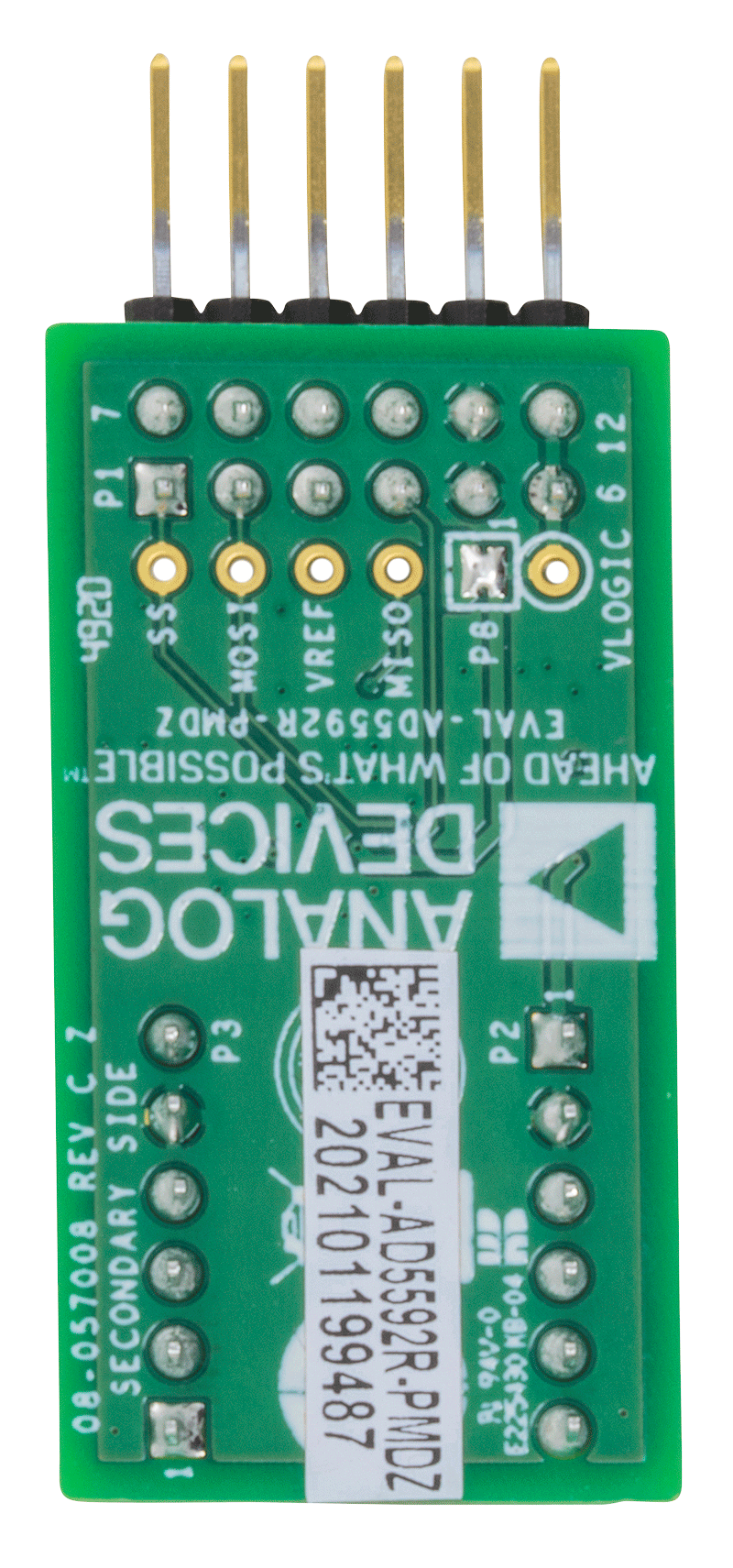 EVAL-AD5592R-PMDZ Evaluation Board - Bottom View
