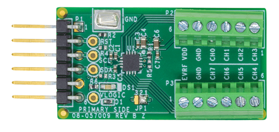EVAL-AD5593R-PMDZ Evaluation Board - Top View