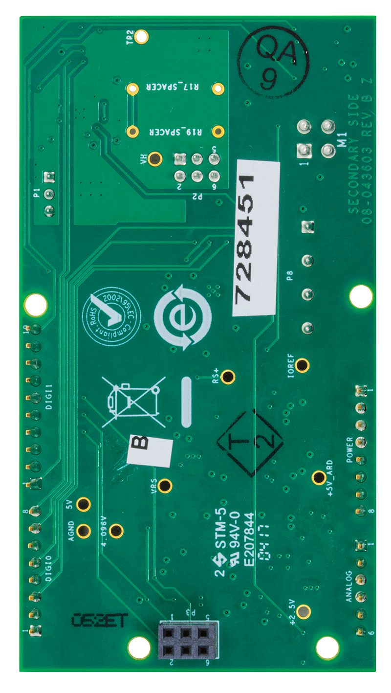 EVAL-CN0395-ARDZ Evaluation Board - Bottom View