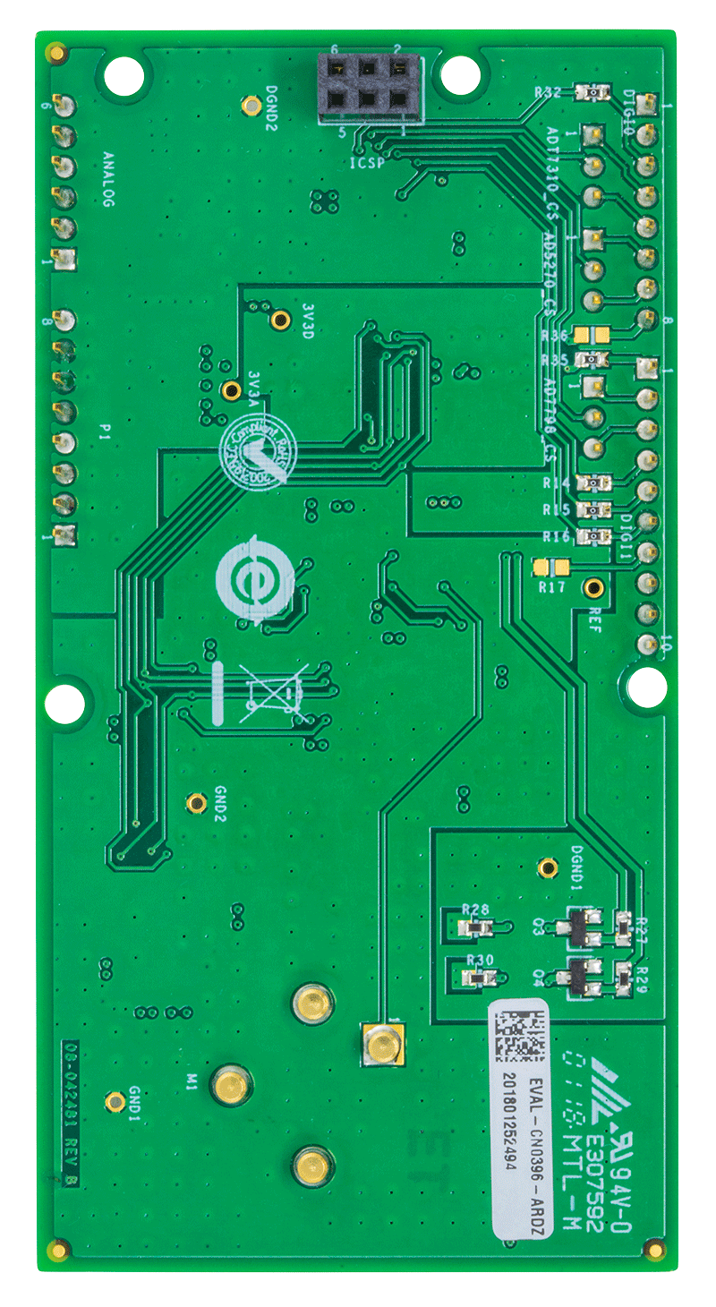 EVAL-CN0396-ARDZ Evaluation Board - Bottom View