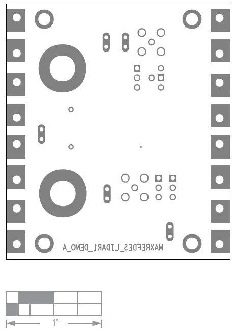 Figure 15. MAXREFDES_LIDAR1# layout (silk bottom).