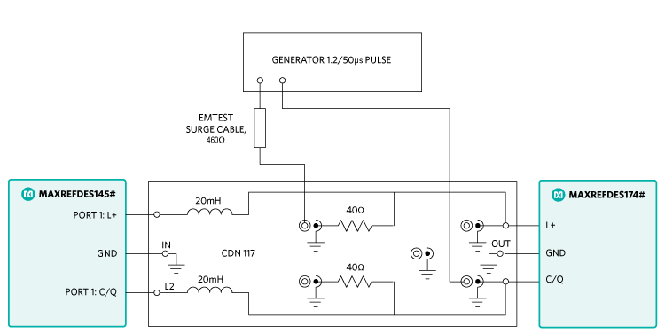 Figure 5. Surge testing setup.