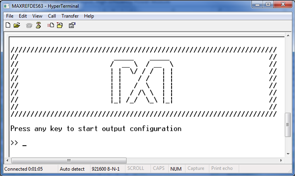 Figure 3. Terminal program main menu