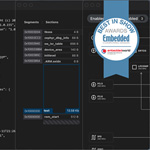 Zoomed-in section of a software development interface displaying code and diagrams.