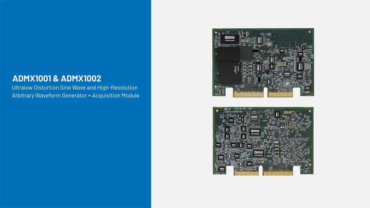 ADMX1001 & ADMX1002 high-resolution arbitrary waveform generator and acquisition modules.