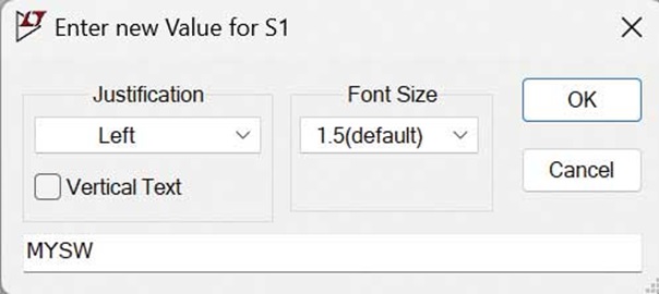 Figure 3. Changing the value of the switch component to match name in .model directive. Figure 3. Changing the value of the switch component to match name in .model directive.