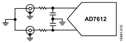 Figure 10. Simplified schematic for experiment 1. The 3 dB bandwidth of the input anti-aliasing filter is about 4 MHz.