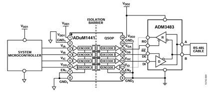  Figure 4. Low power, isolated, rs-485 node.