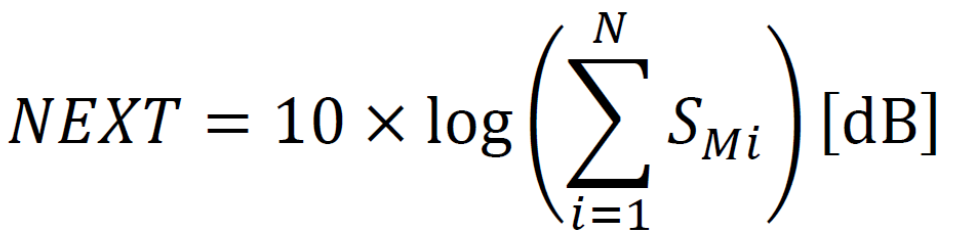 Equation 4. Near End Crosstalk Equation.