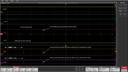 Figure 7. nEN configured as push button to prevent output toggling in tMRST period