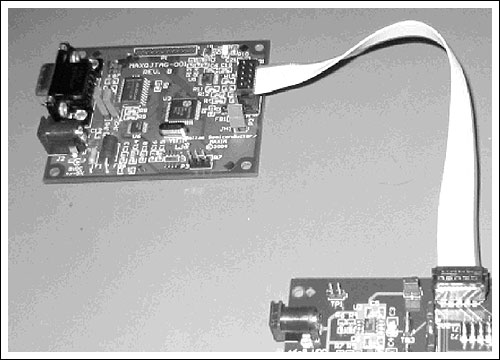 Figure 1. The MAXQ serial-to-JTAG board.